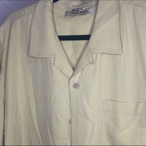 Tommy Bahama Button down short sleeve Yellow Mens XL